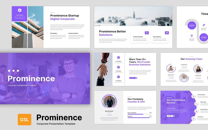 Prominence – Šablona firemní prezentace Google Slides
