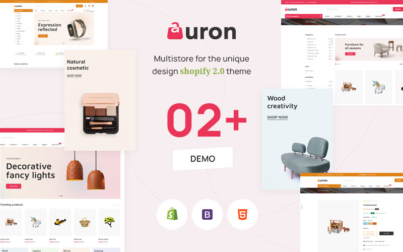 Auron - Адаптивная премиум-тема Shopify для электроники и гаджетов