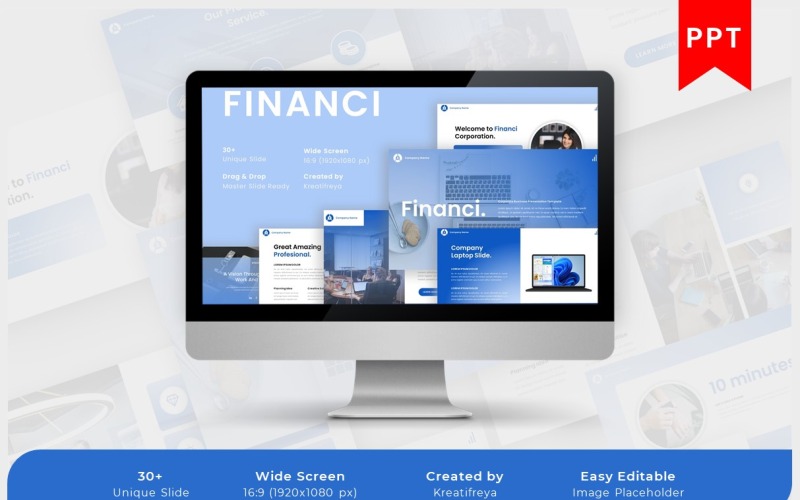Financi - modelo de PowerPoint de negócios de finanças