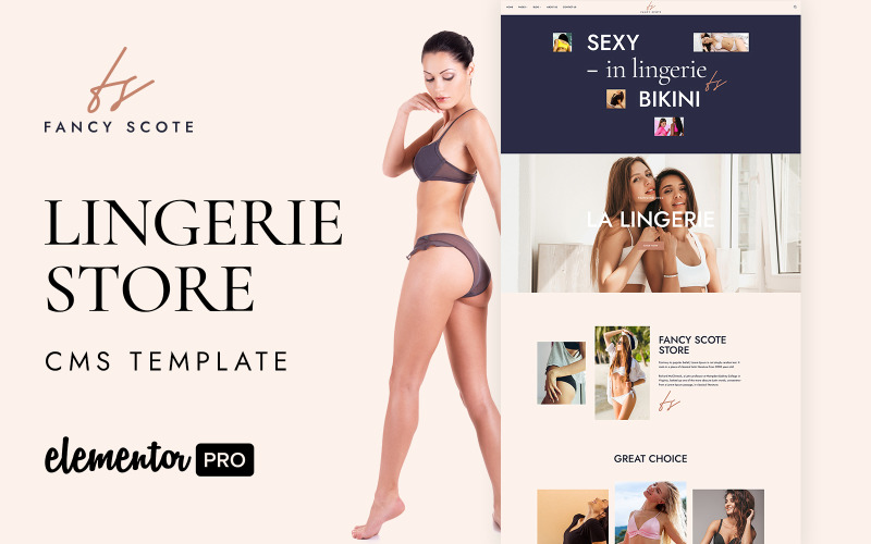 Modello CMS WordPress per lingerie Fancyscote