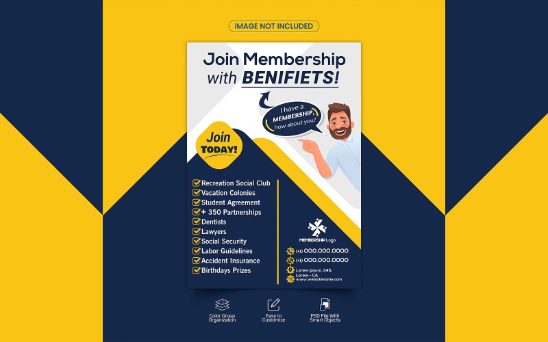 Vorlage für einen Mitgliedschaftsflyer
