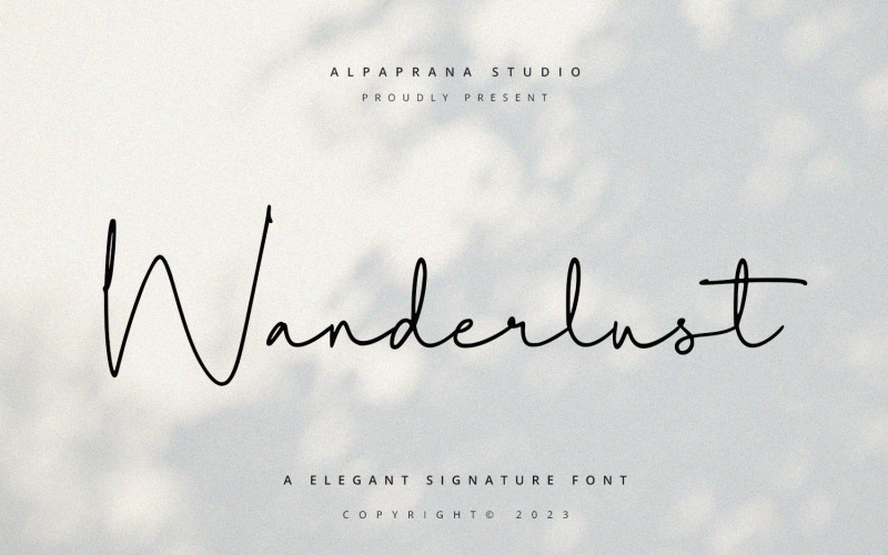 Wanderlust - Podpisové písmo