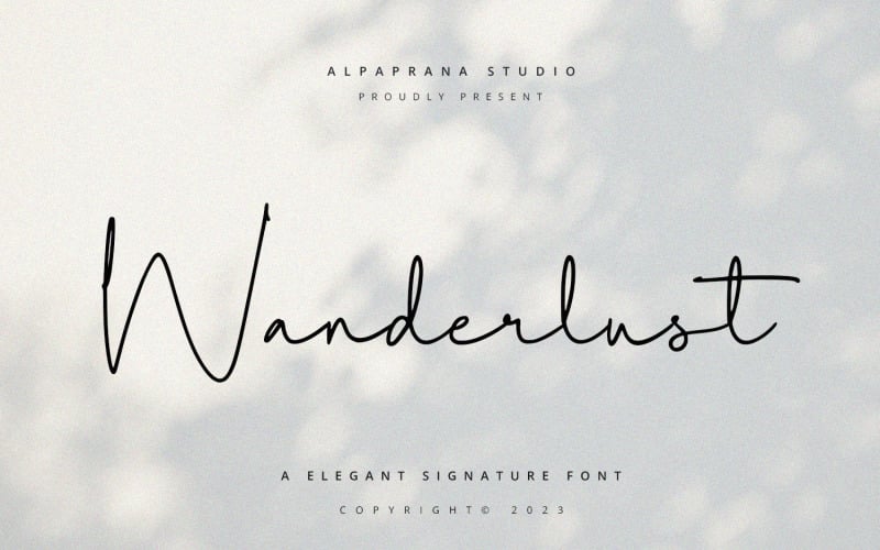 Wanderlust - Signature Font