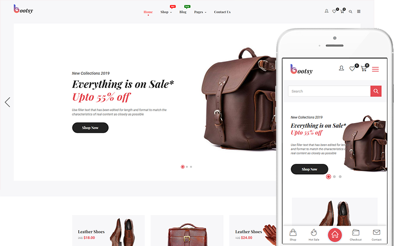 Bootsy - Theme for Leather Goods Shop WooCommerce téma