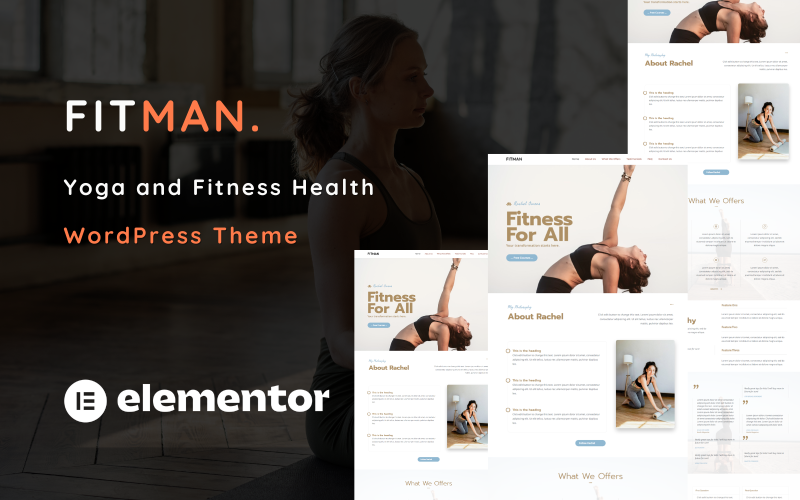 Fitman - Yoga och Fitness Health One Page WordPress Theme