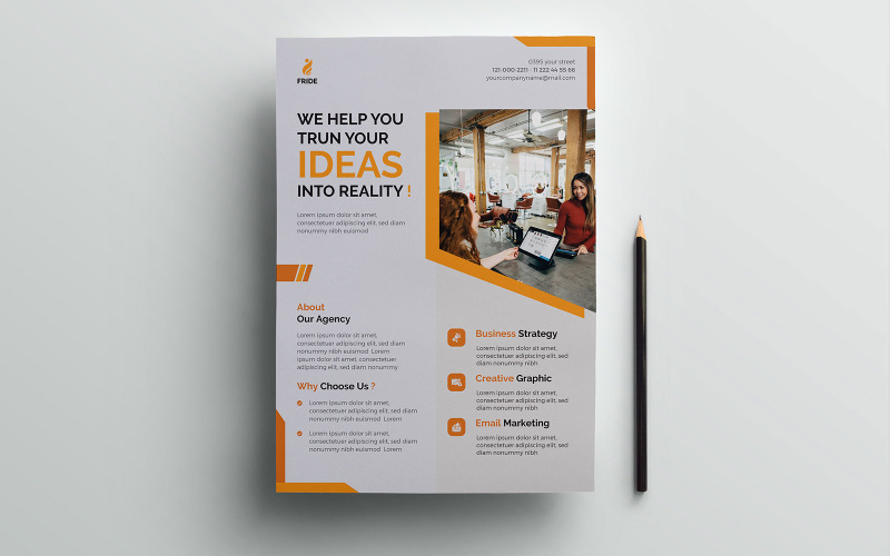 Folleto Corporativo A4 - Versión Photoshop e Illustrator
