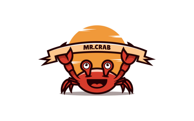 Г-н Краб талісман мультфільм логотип