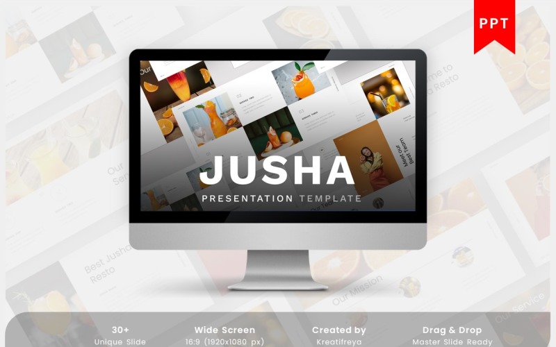 JUSHA - Modèle d'entreprise PowerPoint