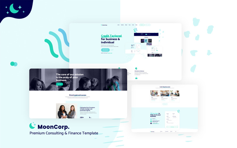 MoonCorp — szablon doradztwa i finansów