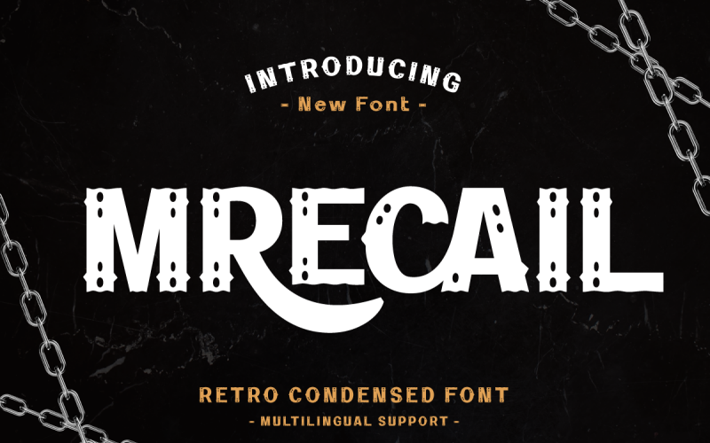 Mrecail - 复古浓缩显示字体