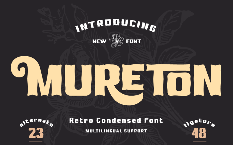 Mureton - Fuente de pantalla condensada retro