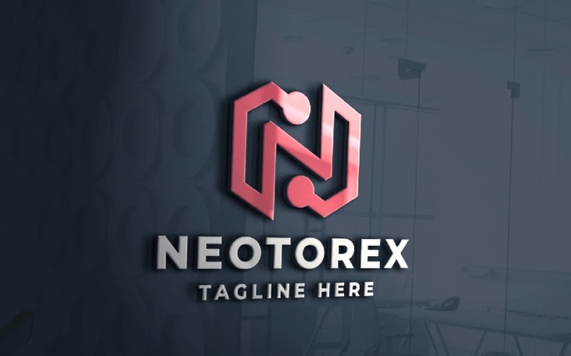 Neotorex Buchstabe N Pro-Logo-Vorlage