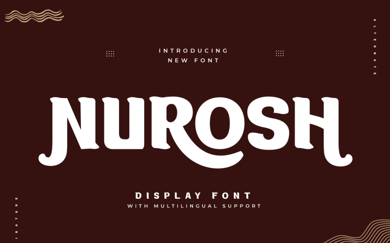 Nurosh — wyświetlana czcionka San Serif
