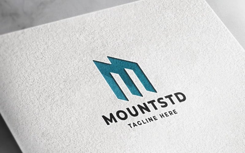 Шаблон логотипу Mount Studio Letter M Pro