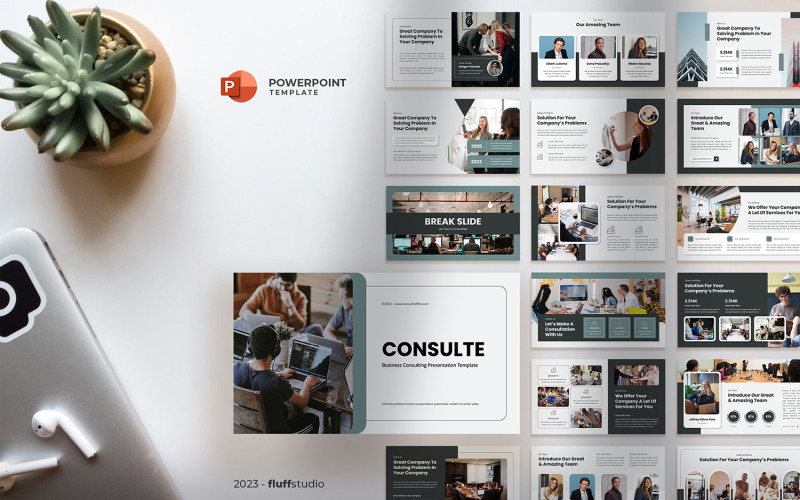 Consulte - Modelo de Powerpoint de Consultoria Empresarial
