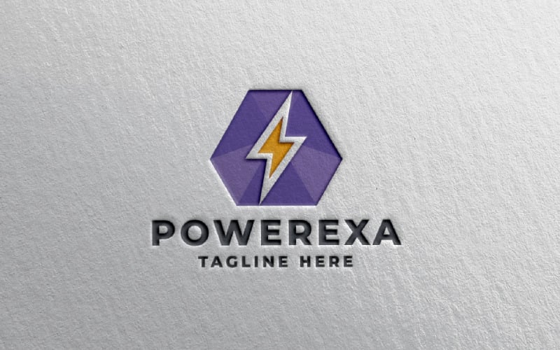Modèle de logo Powerexa Pro