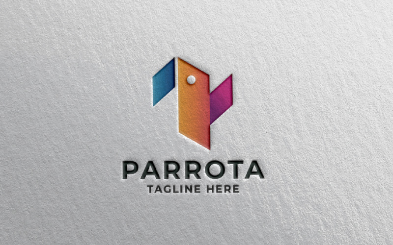 Modello di logo Parrota Bird Pro