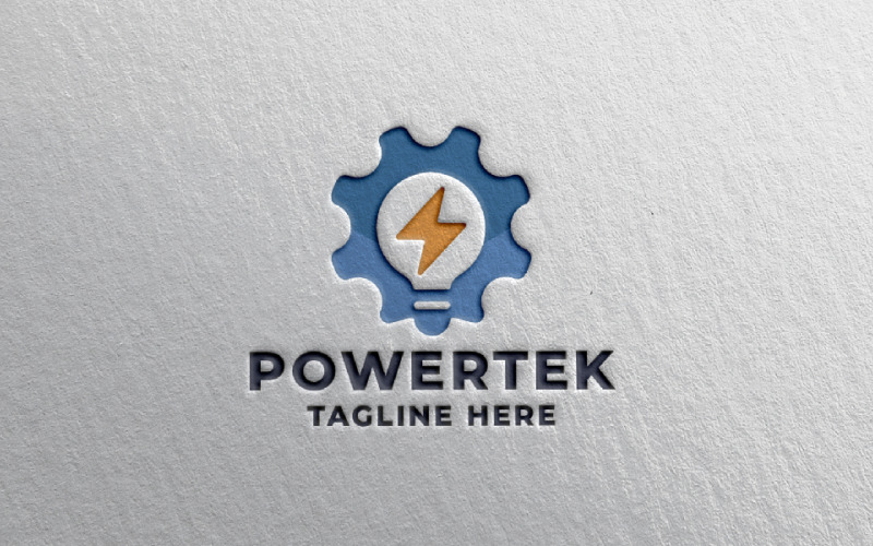 Modello di logo Powertek Pro