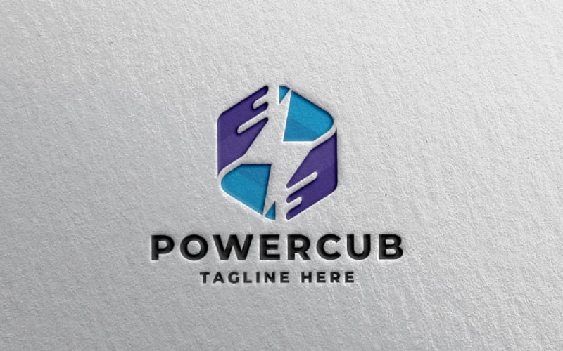 Power Cube Pro Logo Template #335497 - TemplateMonster