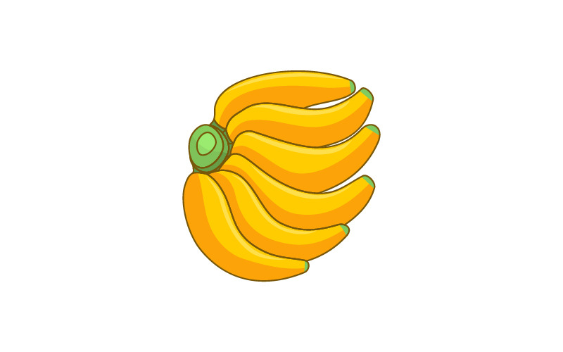 segno del modello di logo di banana fruite