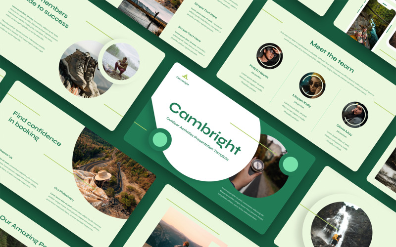 Cambright - Plantilla de diapositiva de Google para actividades al aire libre