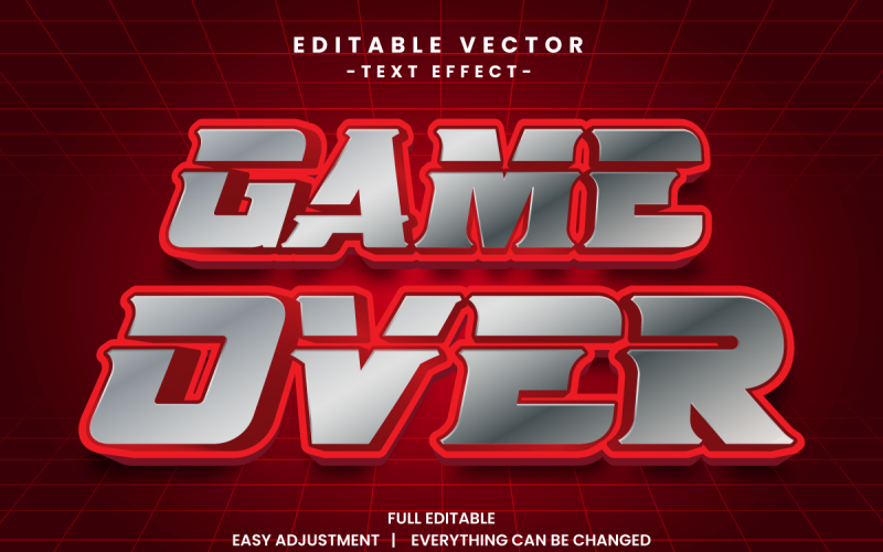 Effet de texte vectoriel d'événement de jeu modifiable Vol 1