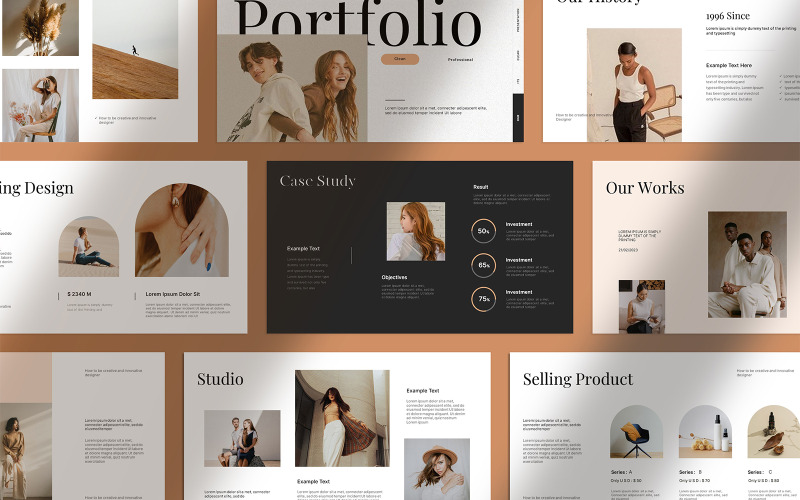 Modelo de Layout de Apresentação de Portfólio