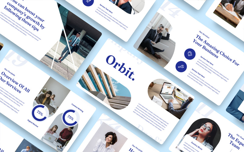 Orbit - Шаблон Google слайдів профілю компанії