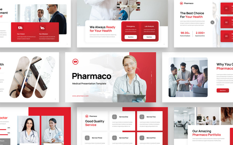 Pharmaco - Modèle médical de diapositives Google