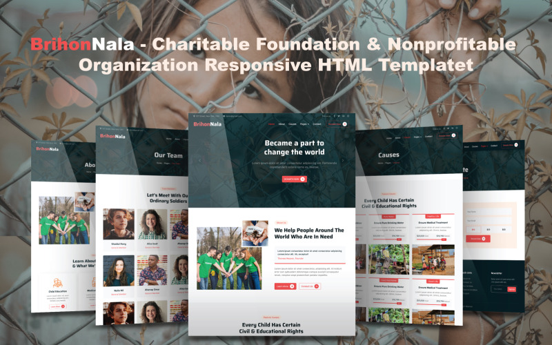 Modele Html BrihonNala - Modèle HTML réactif pour fondation caritative et ...