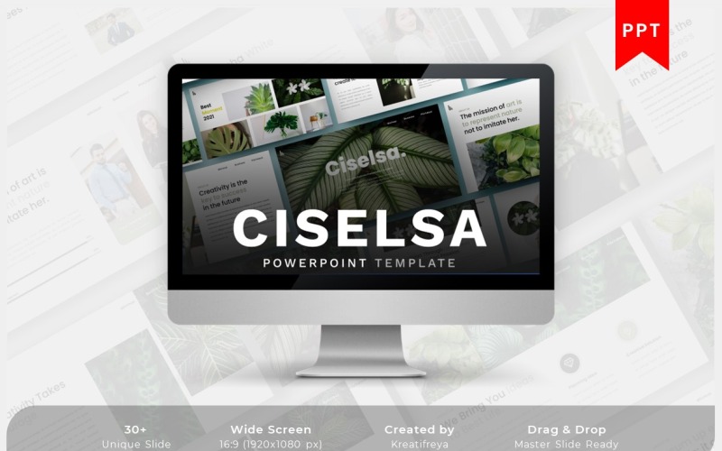 Ciselsa - PowerPoint zakelijke presentatiesjabloon PPT