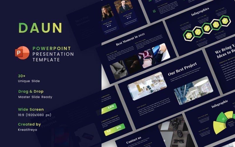 Daun - PowerPoint zakelijke sjabloon