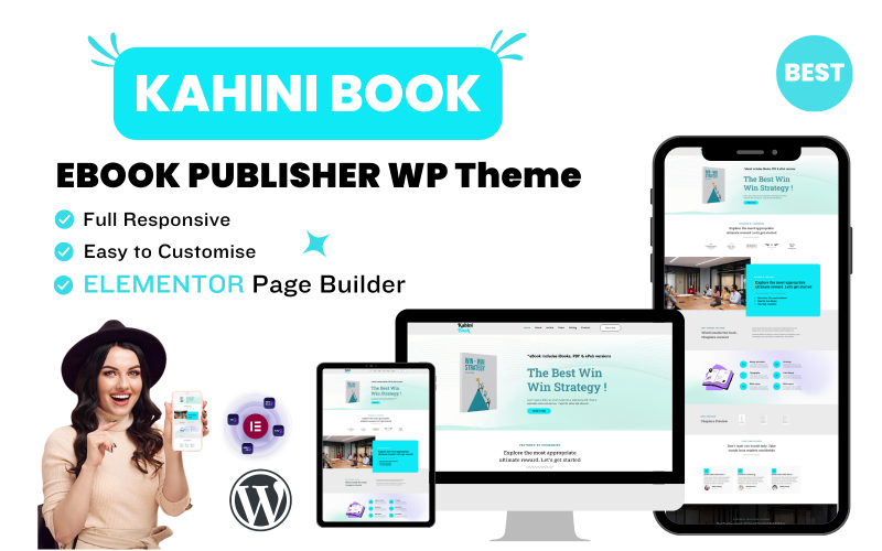 Kahini eBook Online Book Publisher Portfolio WordPress-thema