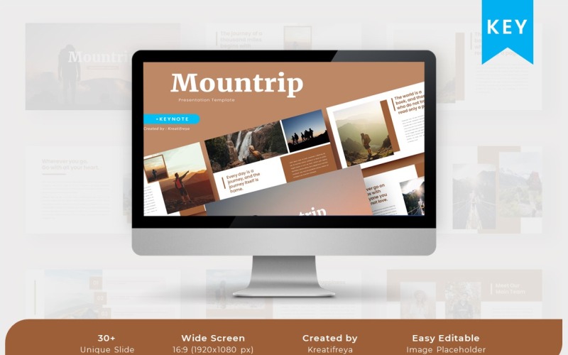Mounttrip - Keynote-sjabloon voor reisbureaus