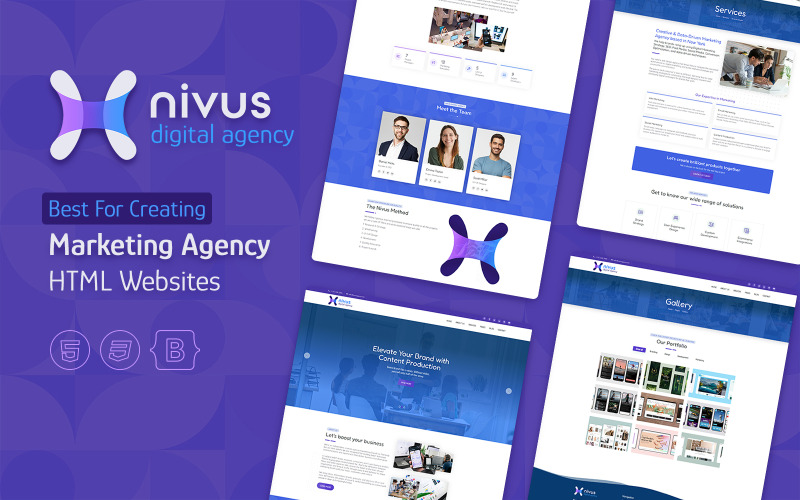 Nivus - Modello di sito web per agenzia digitale