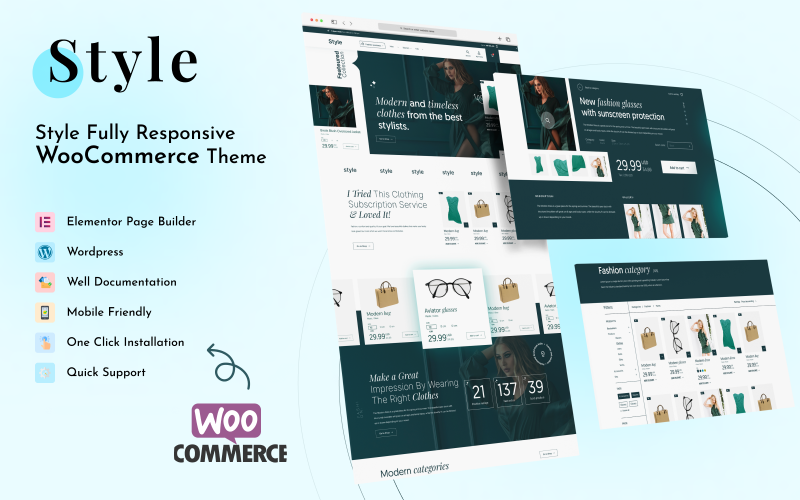 Styl - Moderní téma WordPress Elementor