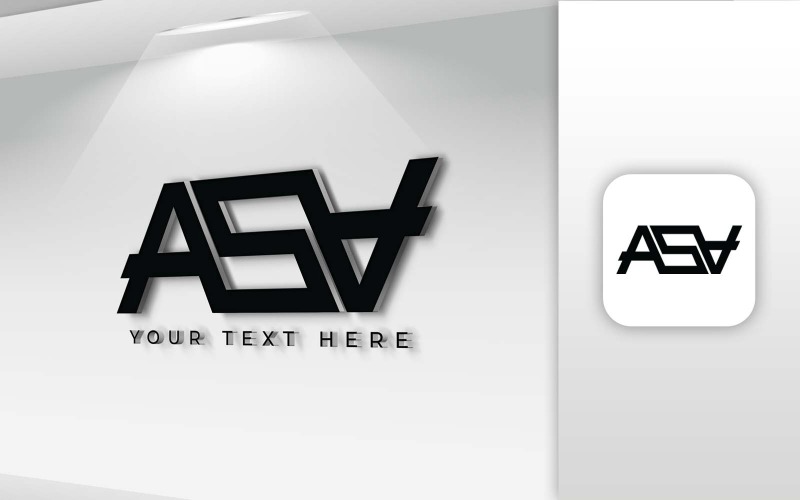 ASA Nome Lettera Logo Design - Identità del marchio