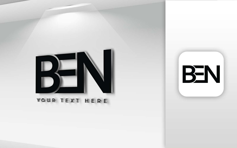 BEN Nome Lettera Logo Design - Identità del marchio