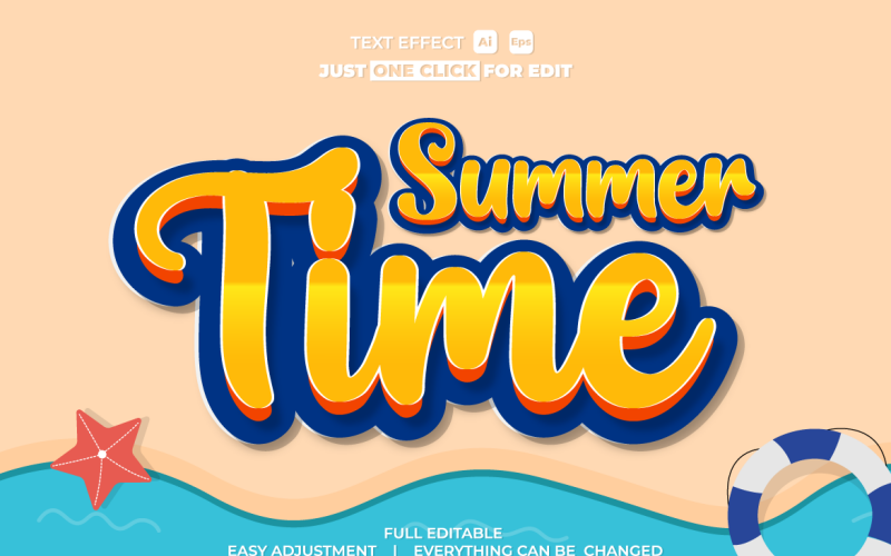 Evento de verano Efecto de texto vectorial Editable Vol 5