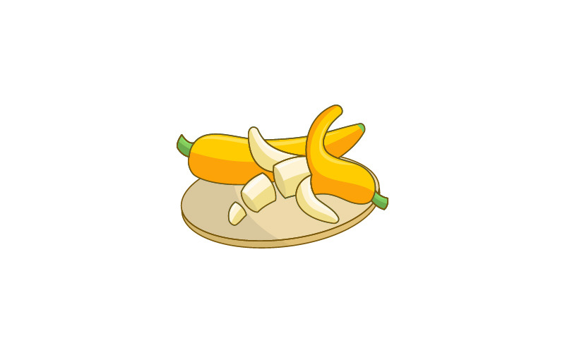 modelo de logotipo banana fruite sinal de identidade de marca