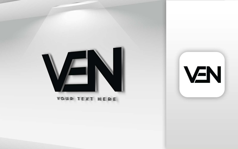 VEN 名称字母标志设计-品牌标识