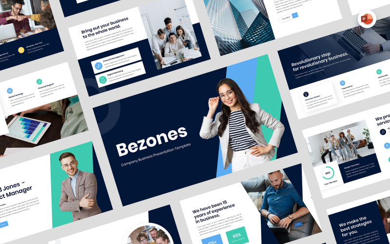 Bezones - Bedrijf Business PowerPoint-sjabloon