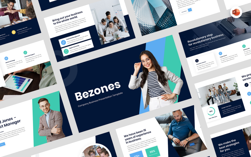 Bezones - modelo de PowerPoint de negócios da empresa