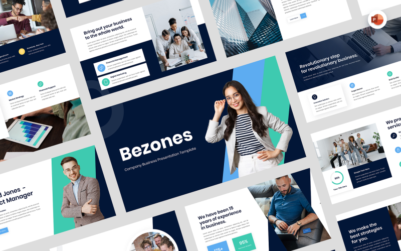 Bezones - PowerPoint-mall för företagsföretag