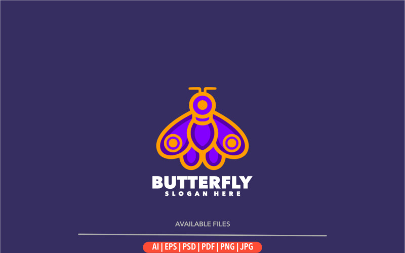 Butterfly logotyp designmall illustration
