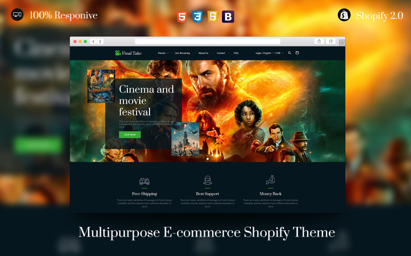 Final Take Digital Audio Video Film Photo Shopify Theme