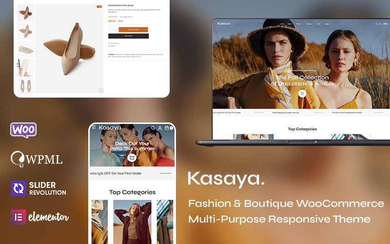 Kasaya - Tema reattivo multiuso per WooCommerce Fashion & Boutique