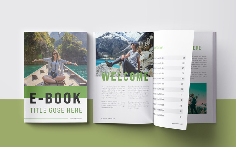 Modèle de mise en page de livre électronique de voyage