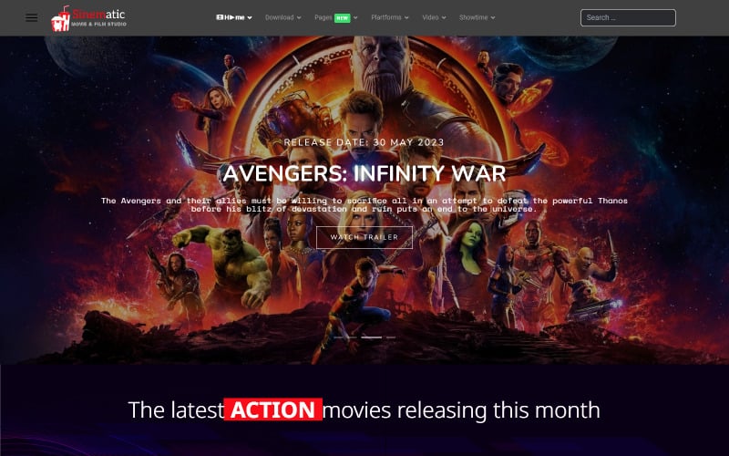 Modello Joomla6 per JL Sinematic Film and Movie Studio