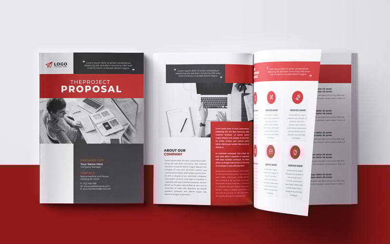 Mise en page du modèle de proposition commerciale.